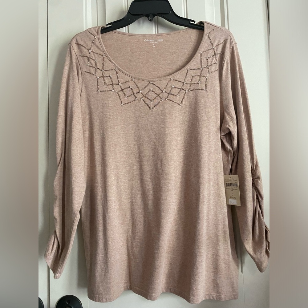 Coldwater Creek Beaded Decorative Top